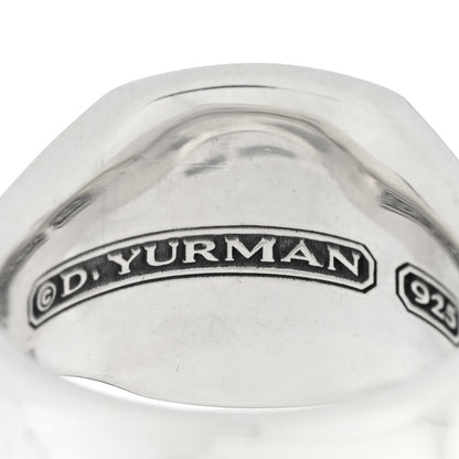 David Yurman Sterling Silver Black Diamond Armory Signet Ring 62 10 4 of 4
