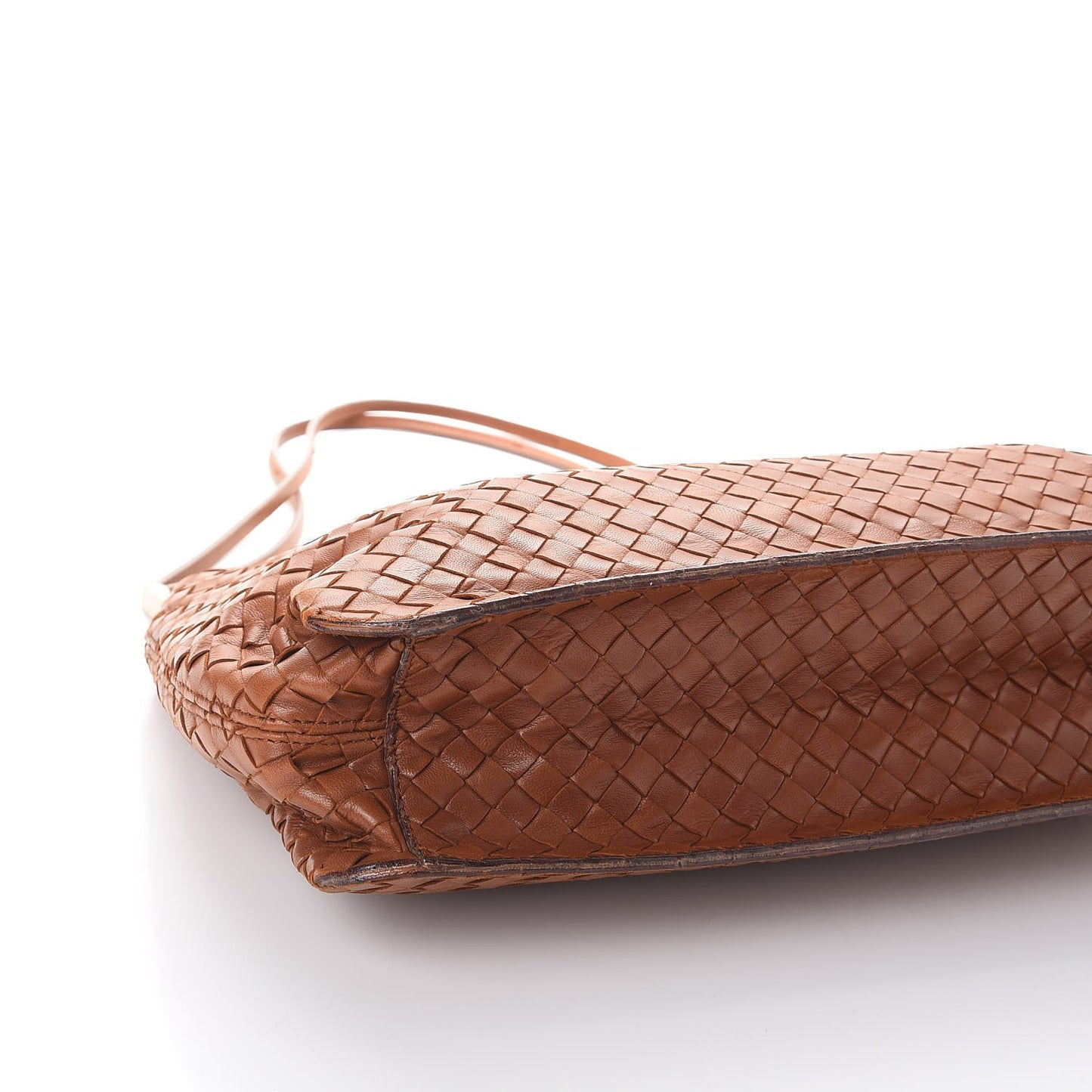 Nappa Intrecciato Shoulder Bag Tan
