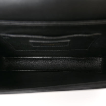 Saint Laurent Box Calfskin Monogram Medium Solferino Satchel Black 5 of 10