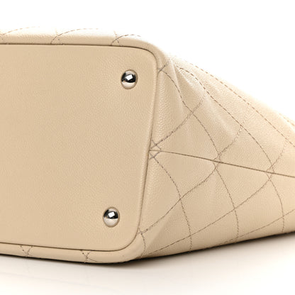 Chanel Grained Calfskin Large Fever Shopping Tote Beige 11 of 16