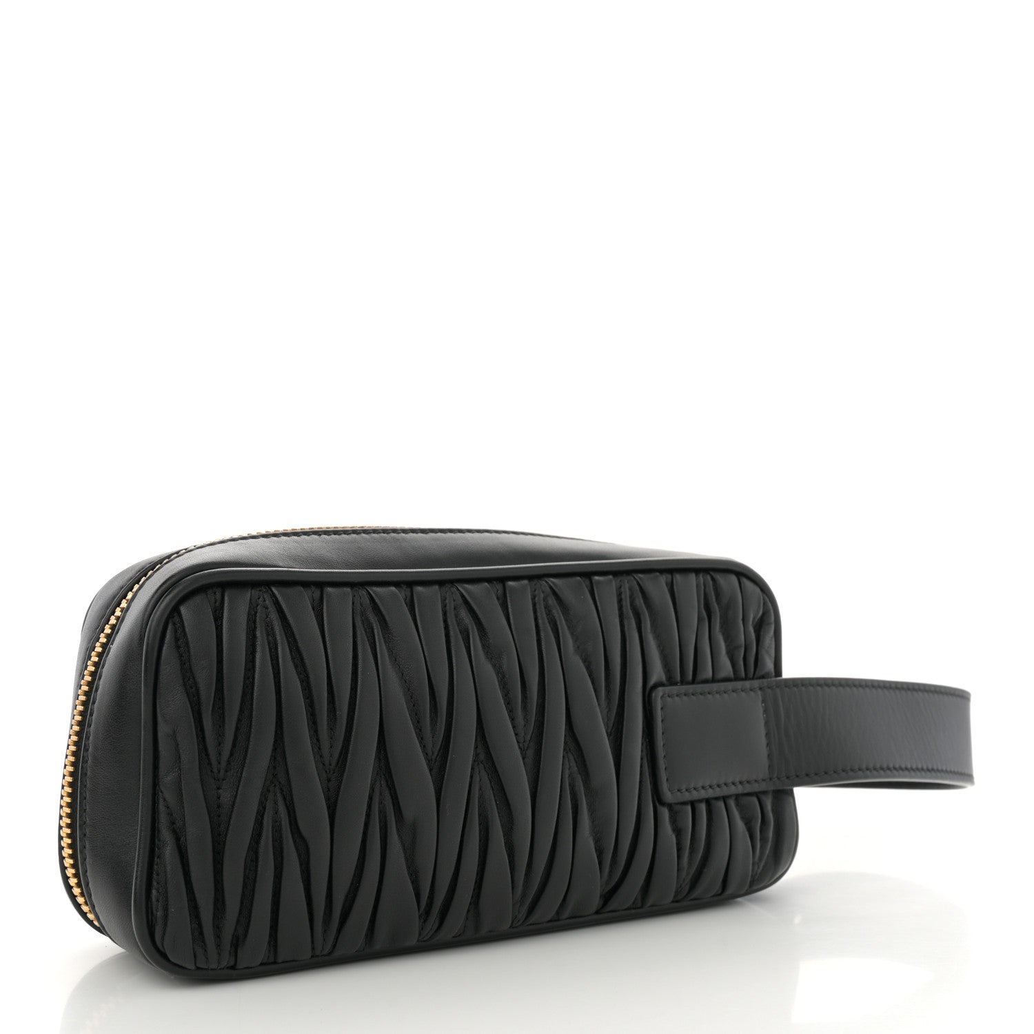 Miu Miu Nappa Matelasse Business Clutch Black 3 of 10