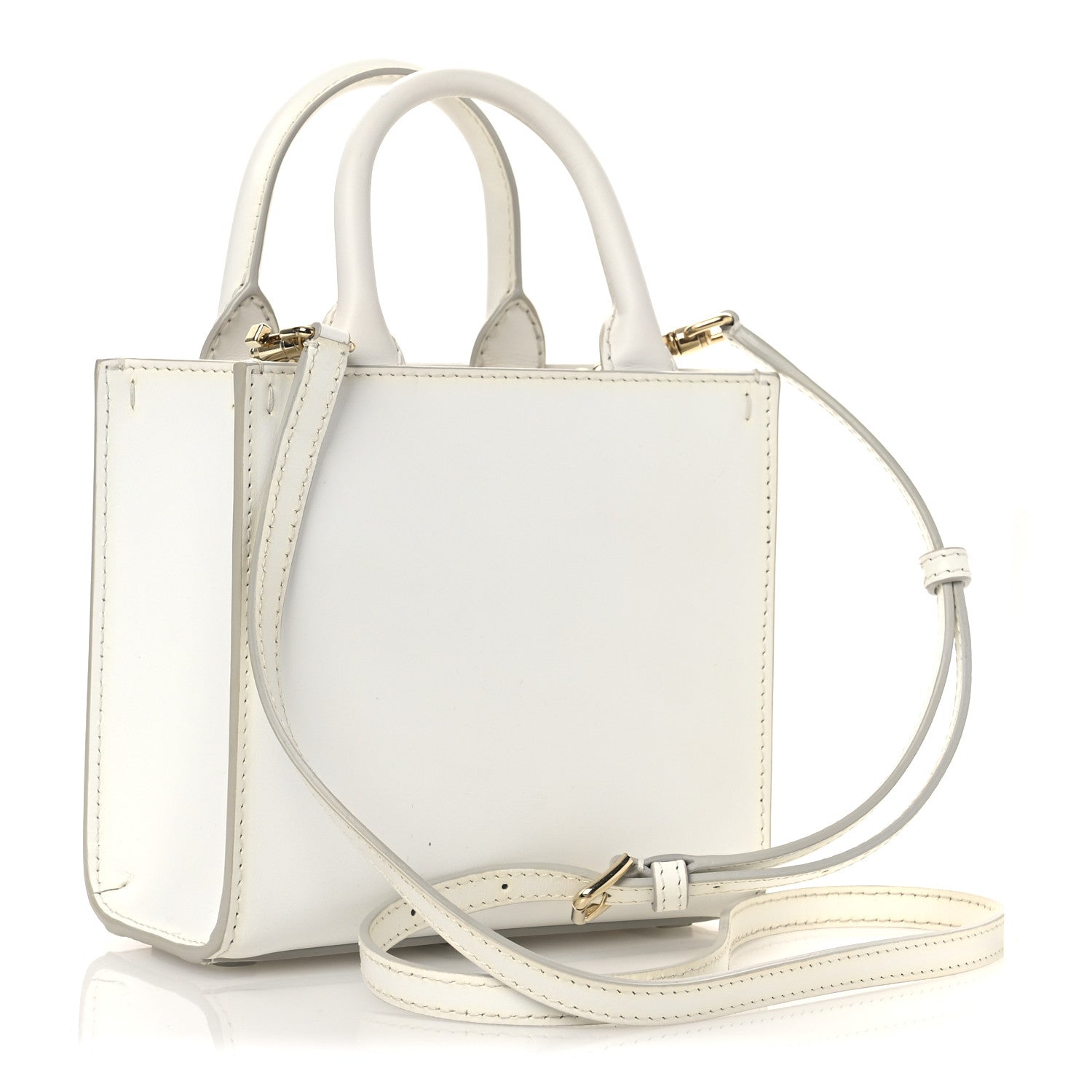 Dolce & Gabbana Calfskin Small DG Daily Shopper Tote White 3 of 10