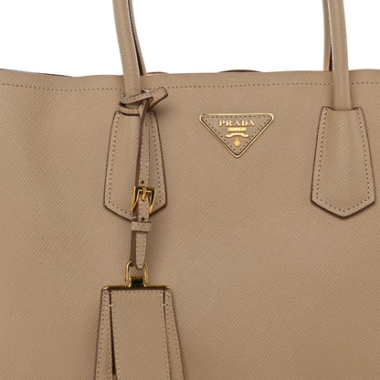 Prada Saffiano Cuir Medium Double Bag Sabbia 7 of 15