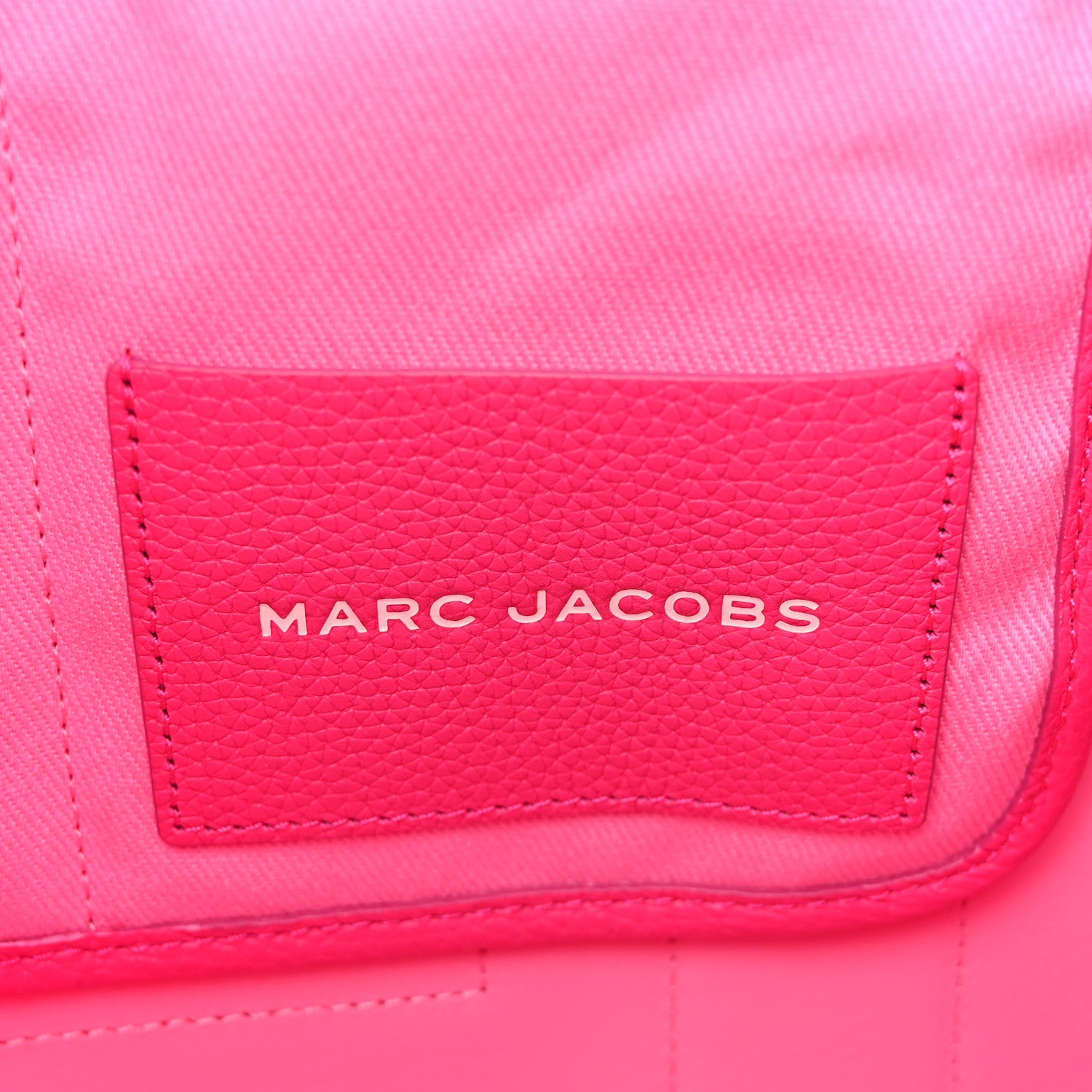 Marc Jacobs Grained Calfskin Large The Tote Bag Hot Pink 6 of 13