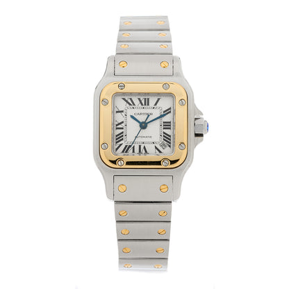Cartier Stainless Steel 18K Yellow Gold 24mm Santos De Cartier Galbee Automatic Watch 1 of 4