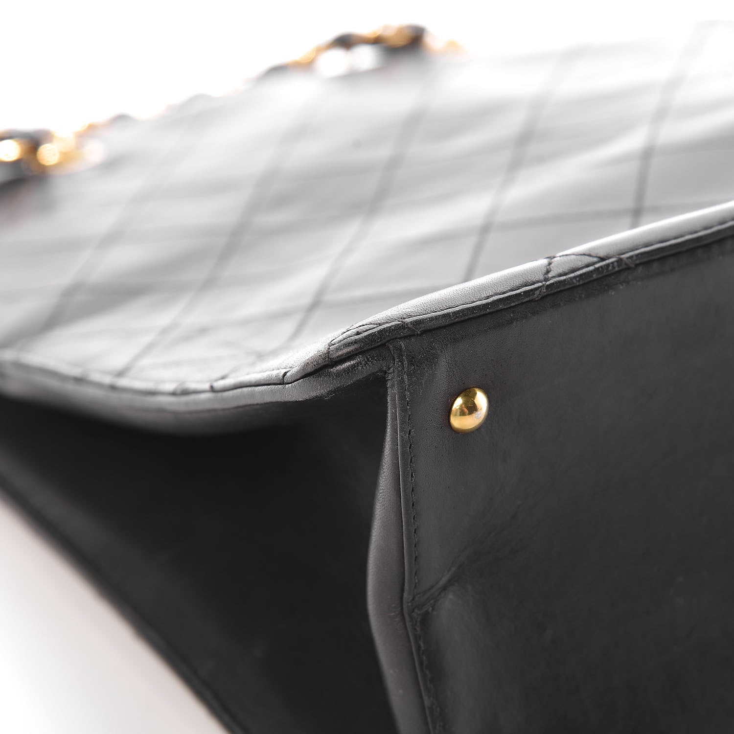 Chanel Lambskin Stitched CC Tote Black 12 of 18