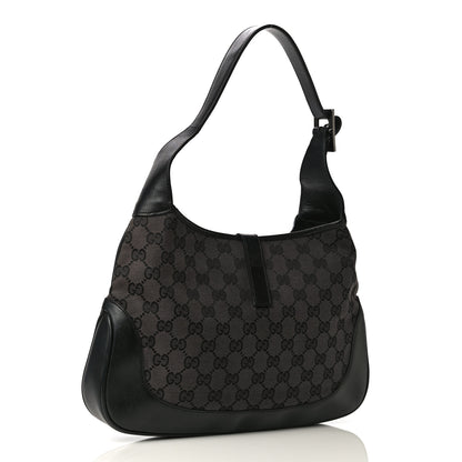 Gucci Monogram Small Jackie O Hobo Black 2 of 24