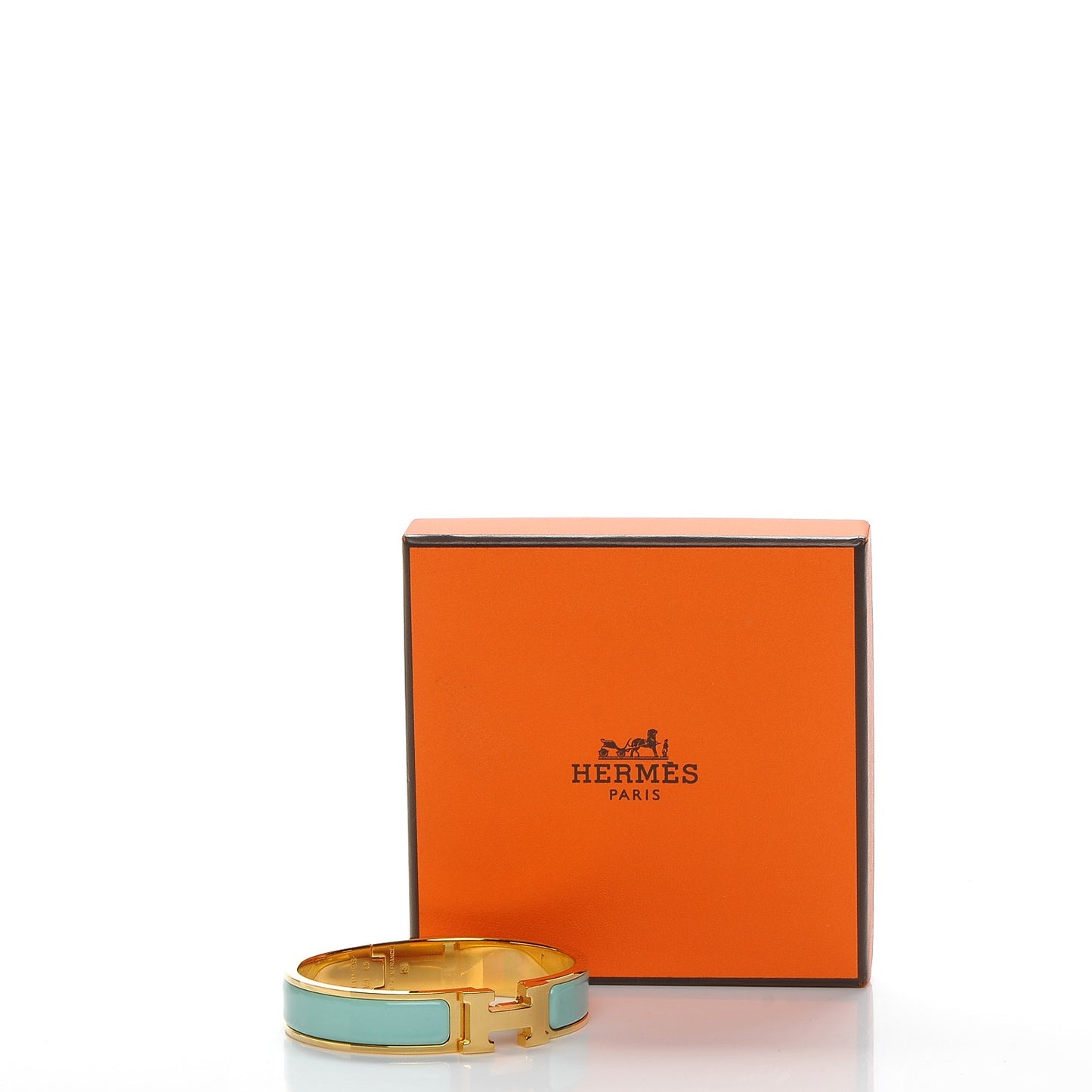 Enamel Narrow Clic Clac H Bracelet PM Lagoon