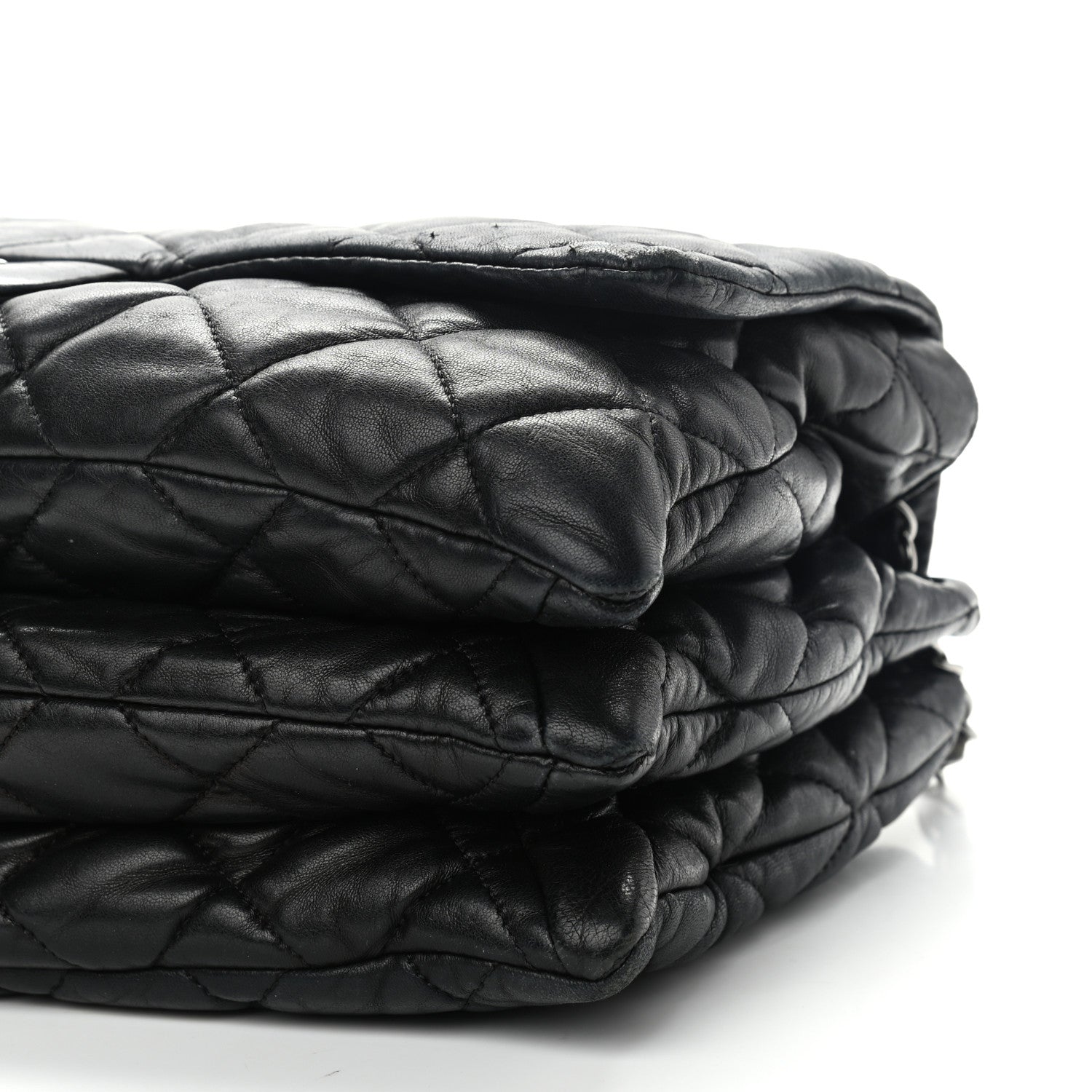 Chanel Lambskin Quilted Maxi Chanel 3 Flap Black 8 of 11