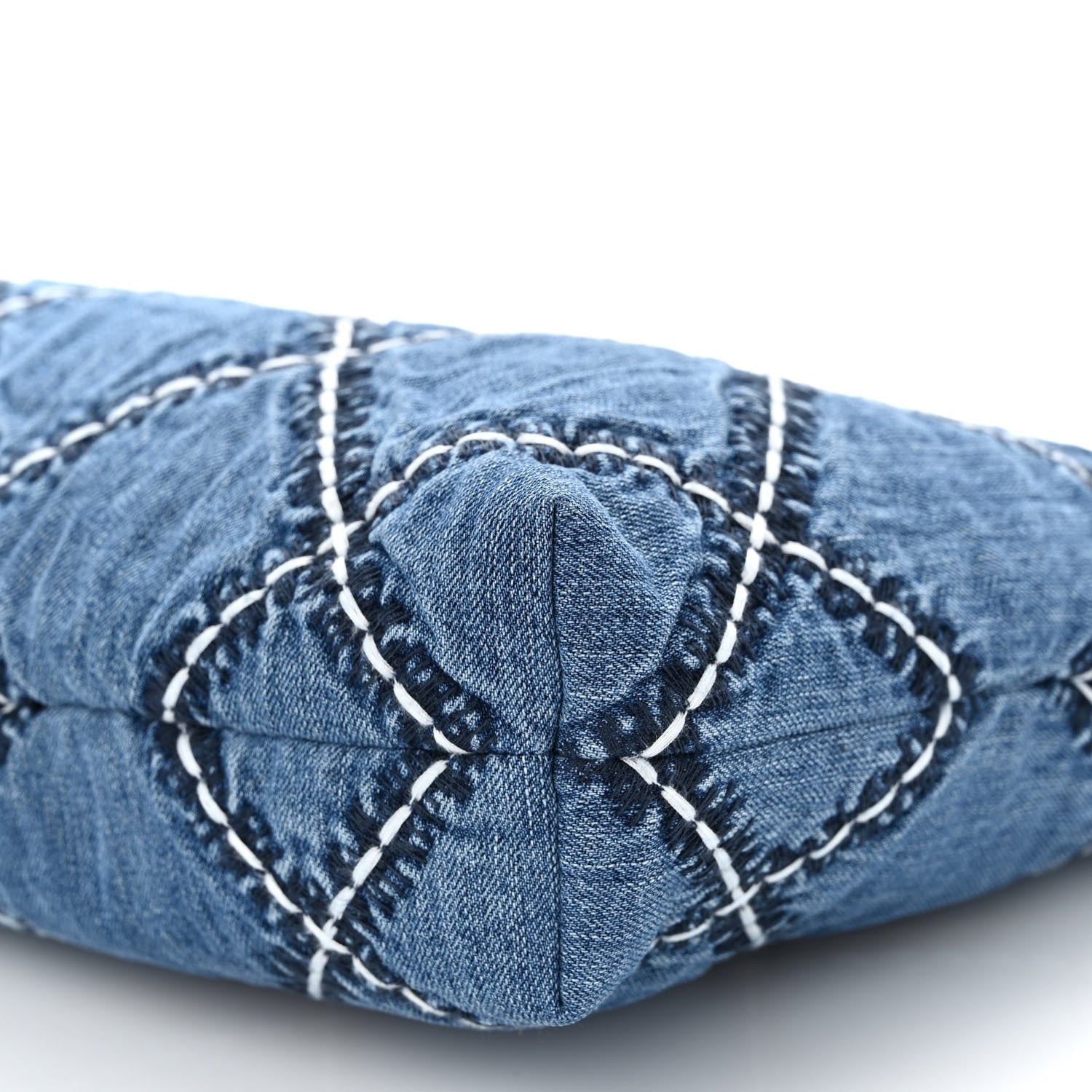 Chanel Denim Quilted Stitched Small Chanel 22 Blue 11 of 11