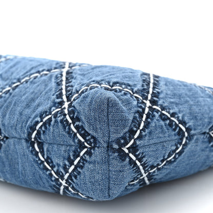 Chanel Denim Quilted Stitched Small Chanel 22 Blue 11 of 11