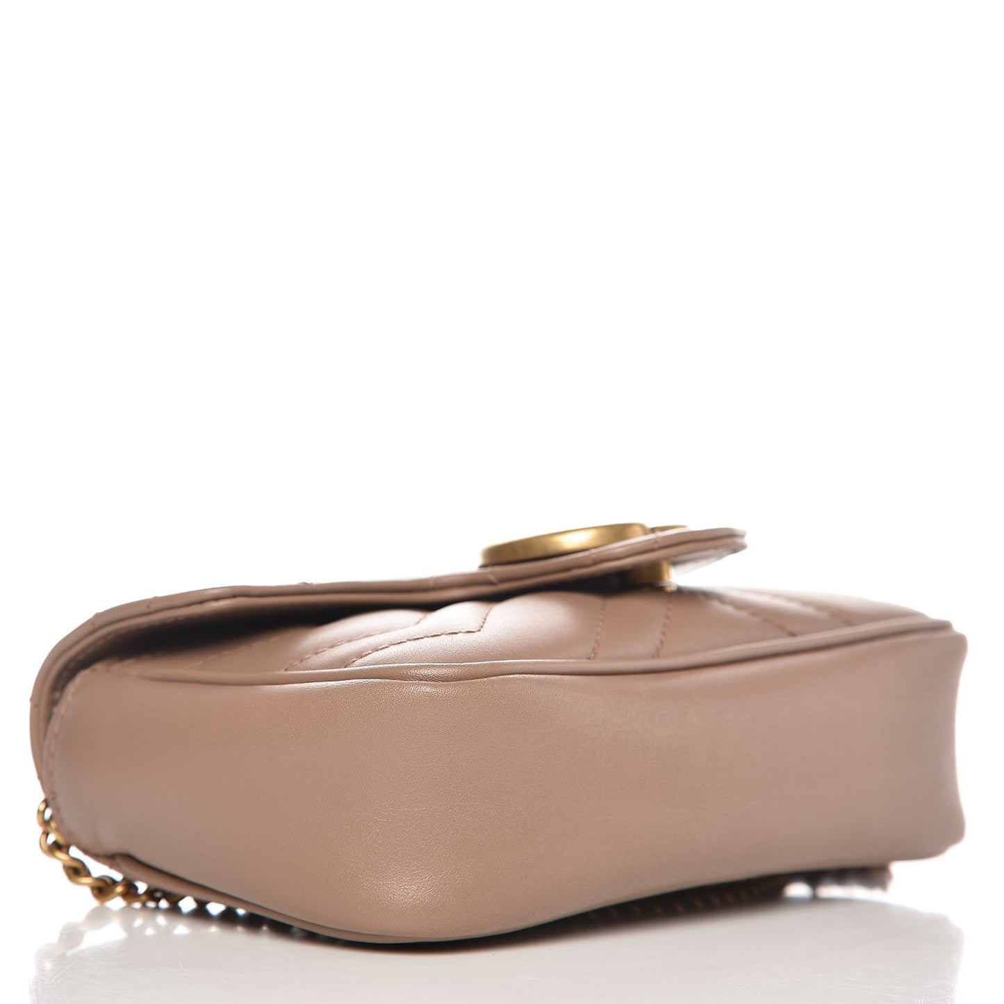 Calfskin Matelasse Super Mini GG Marmont Shoulder Bag Porcelain Rose
