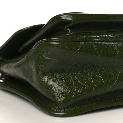 Saint Laurent Crinkled Lambskin Matelasse Monogram Medium Niki Chain Satchel Green 8 of 10