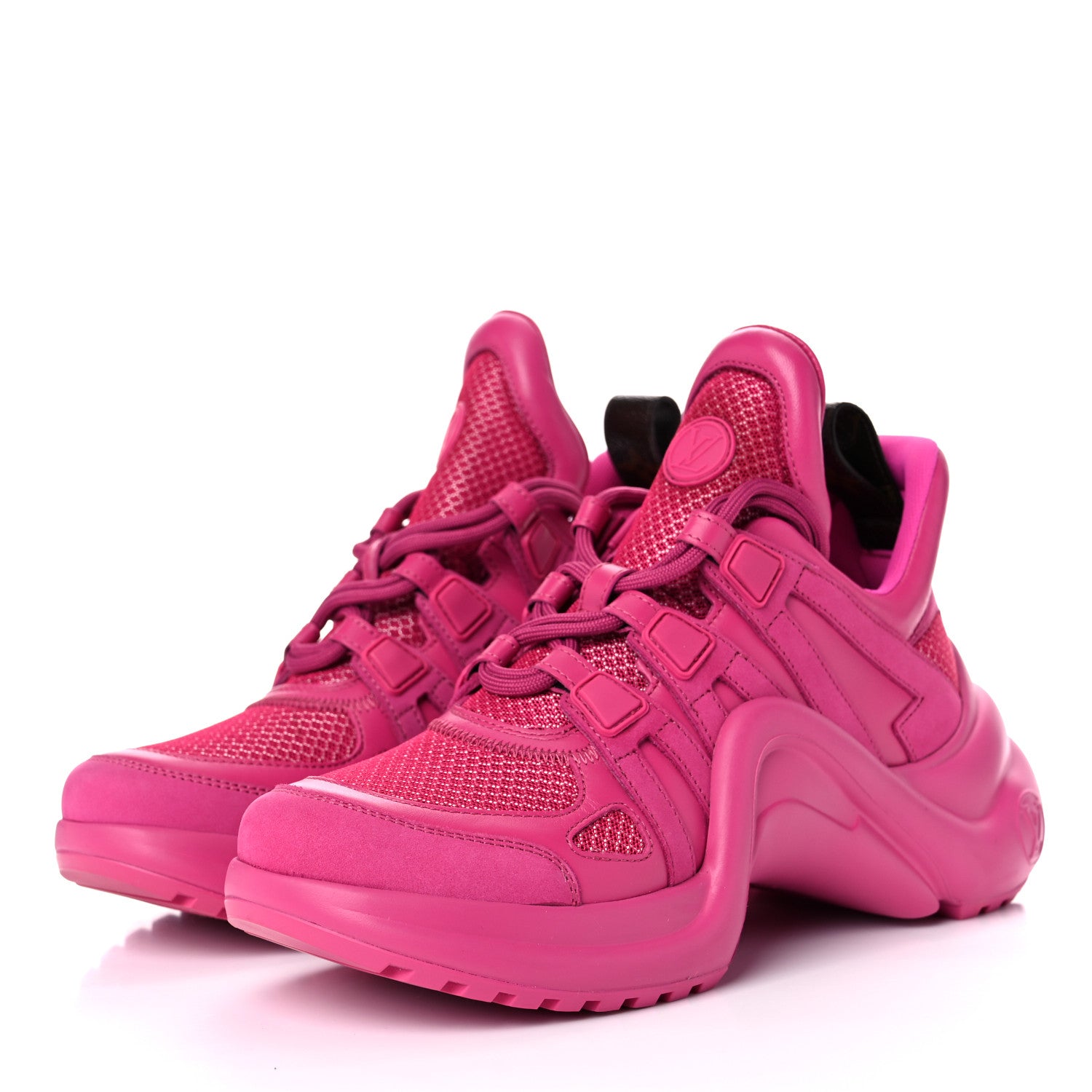 Louis Vuitton Calfskin Technical Nylon LV Archlight Sneakers 36 Rose Pop 3 of 13
