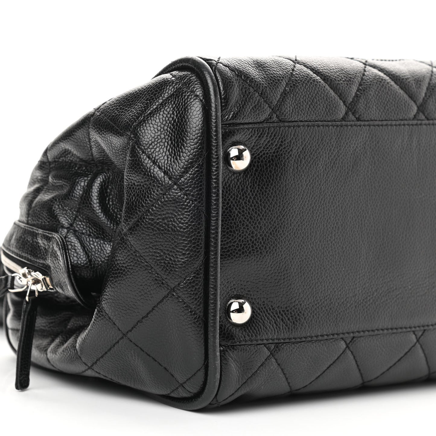 Caviar Quilted CC Timeless Bowler Black