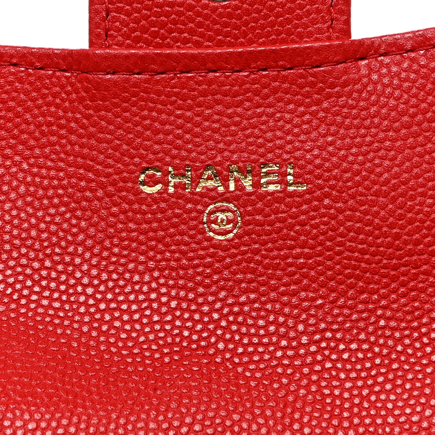 Chanel Caviar Quilted Flap Card Holder Wallet Red 6 of 9