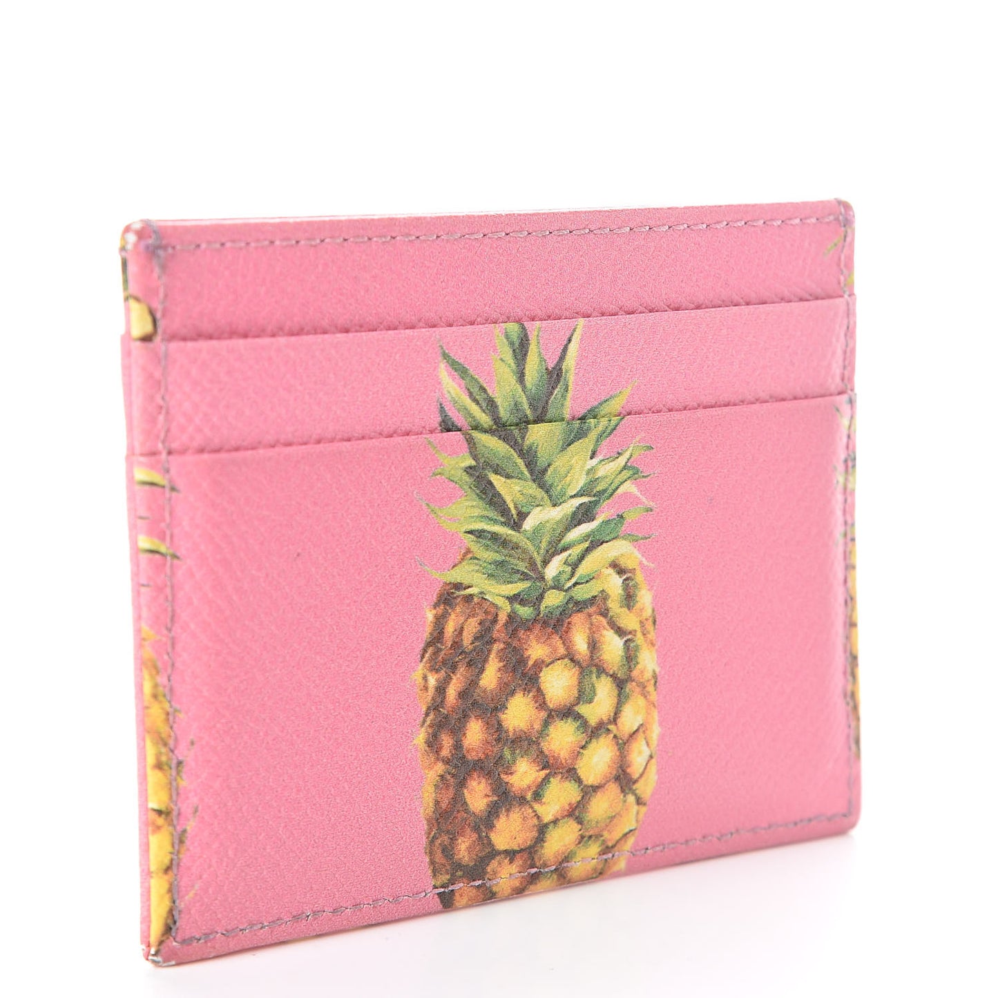 Dauphine Pineapple Print Card Holder Rosa