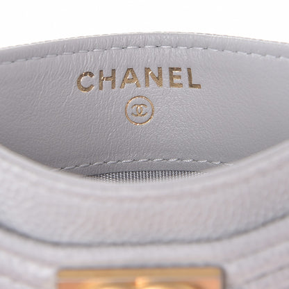 Chanel Caviar Quilted Boy Card Holder Grey 6 of 9