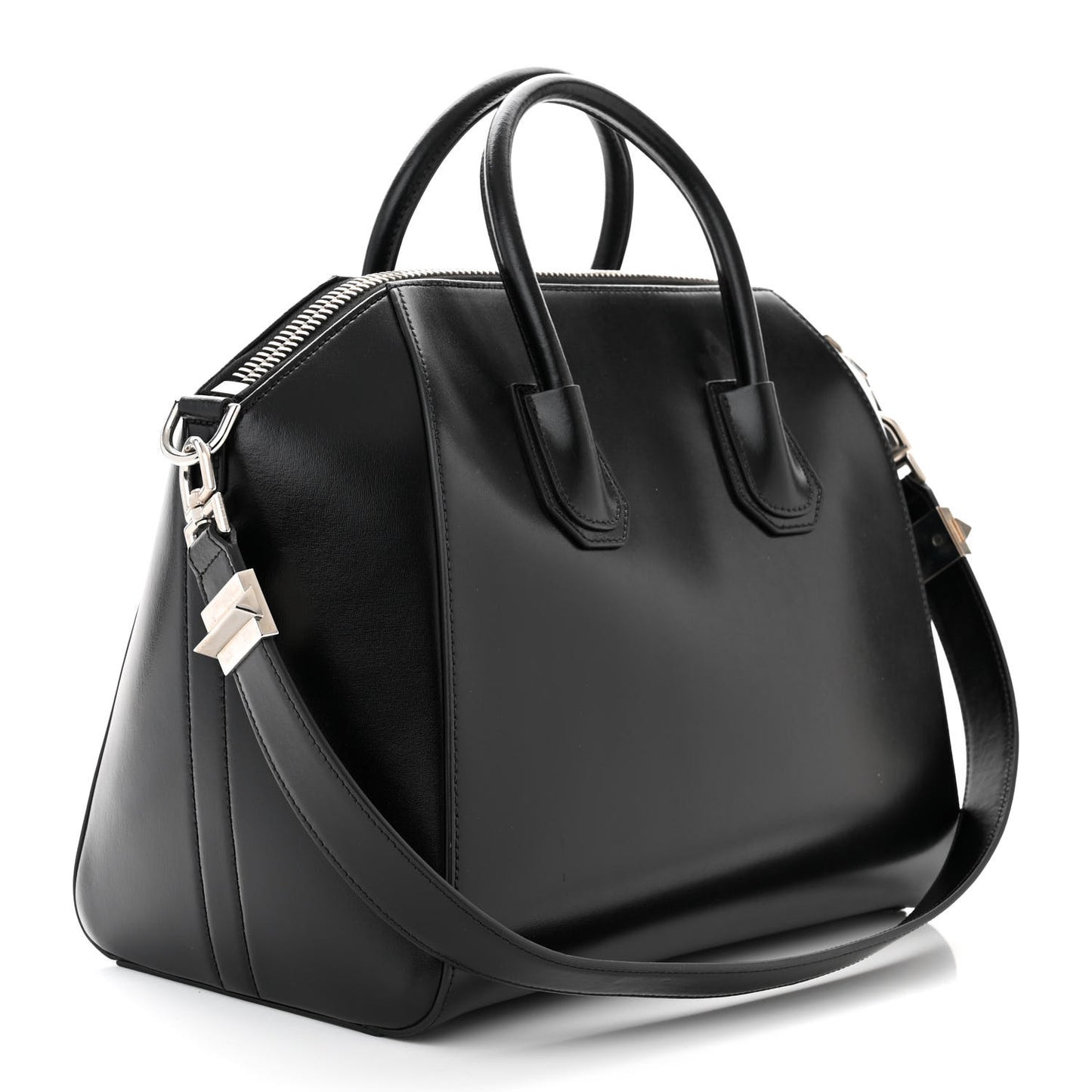 Shiny Lord Calfskin Medium Antigona Black
