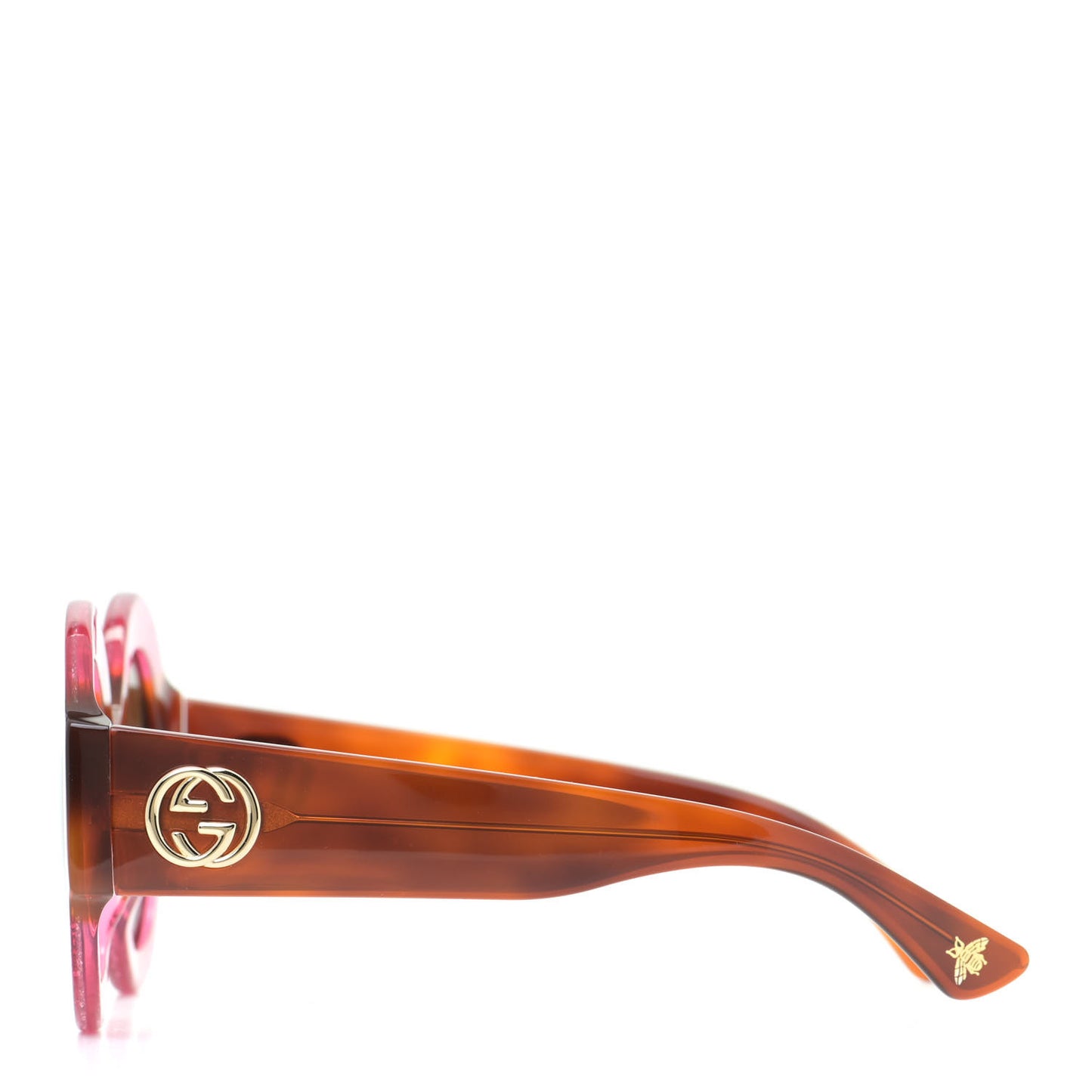 Acetate Round GG0084S Sunglasses Glitter Fuchsia