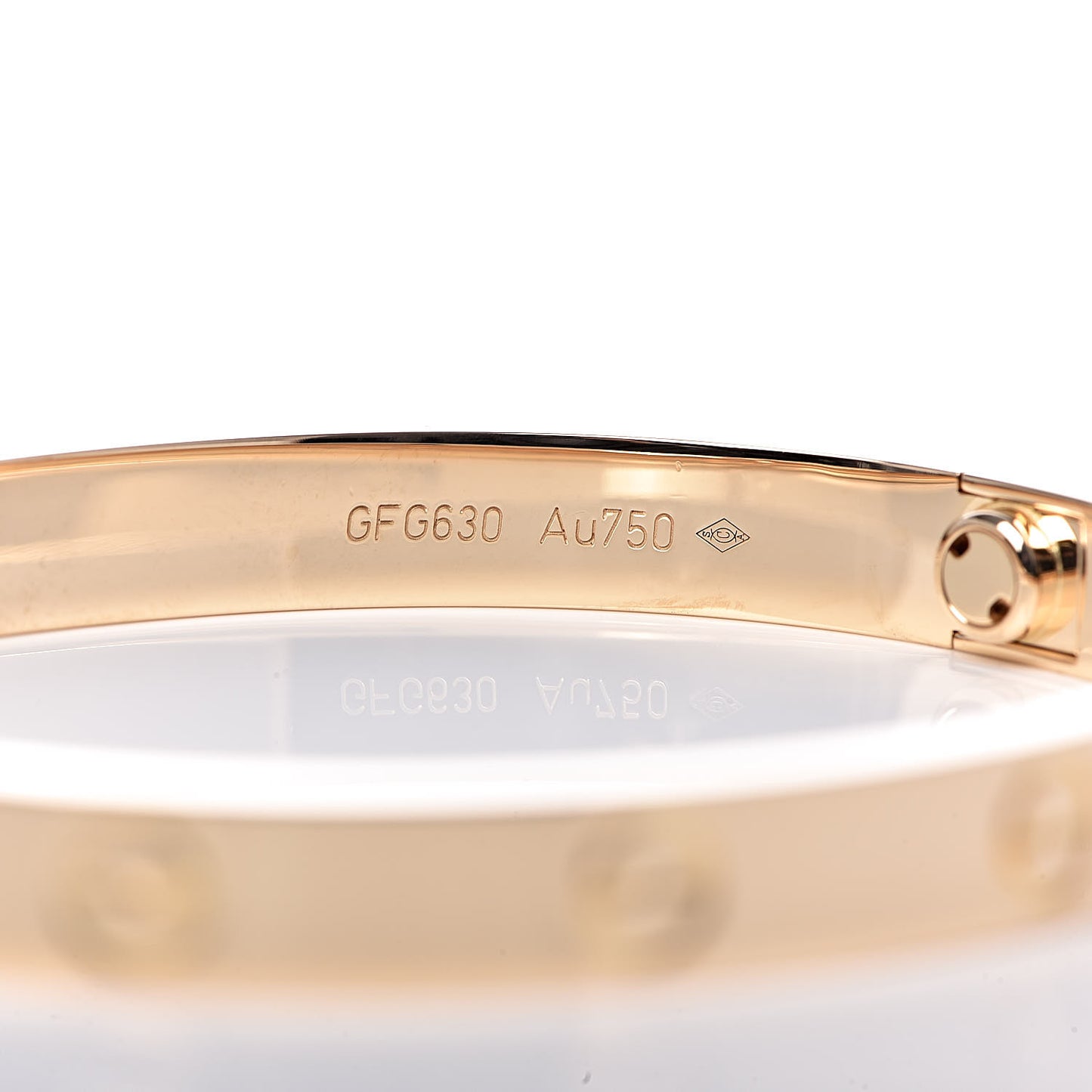 18K Yellow Gold LOVE Bracelet 17