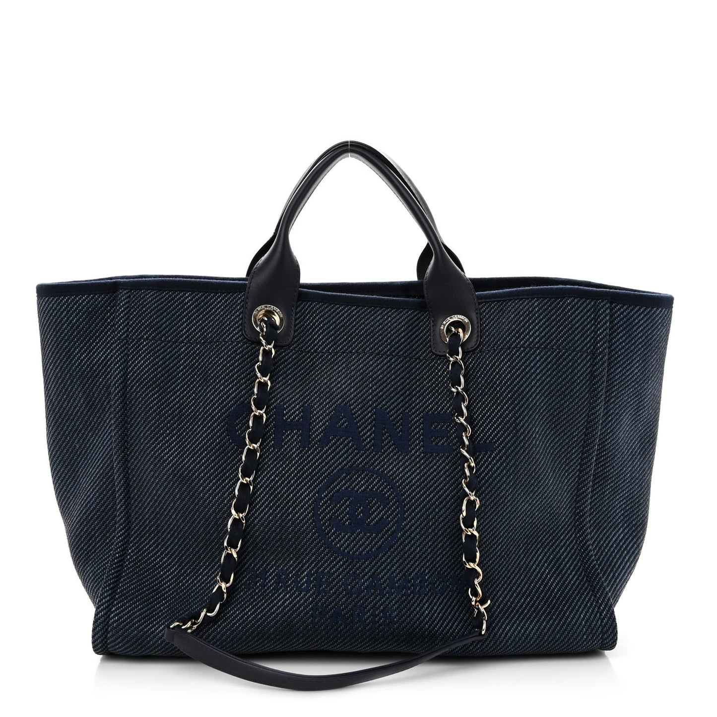 Denim Medium Deauville Tote Dark Blue