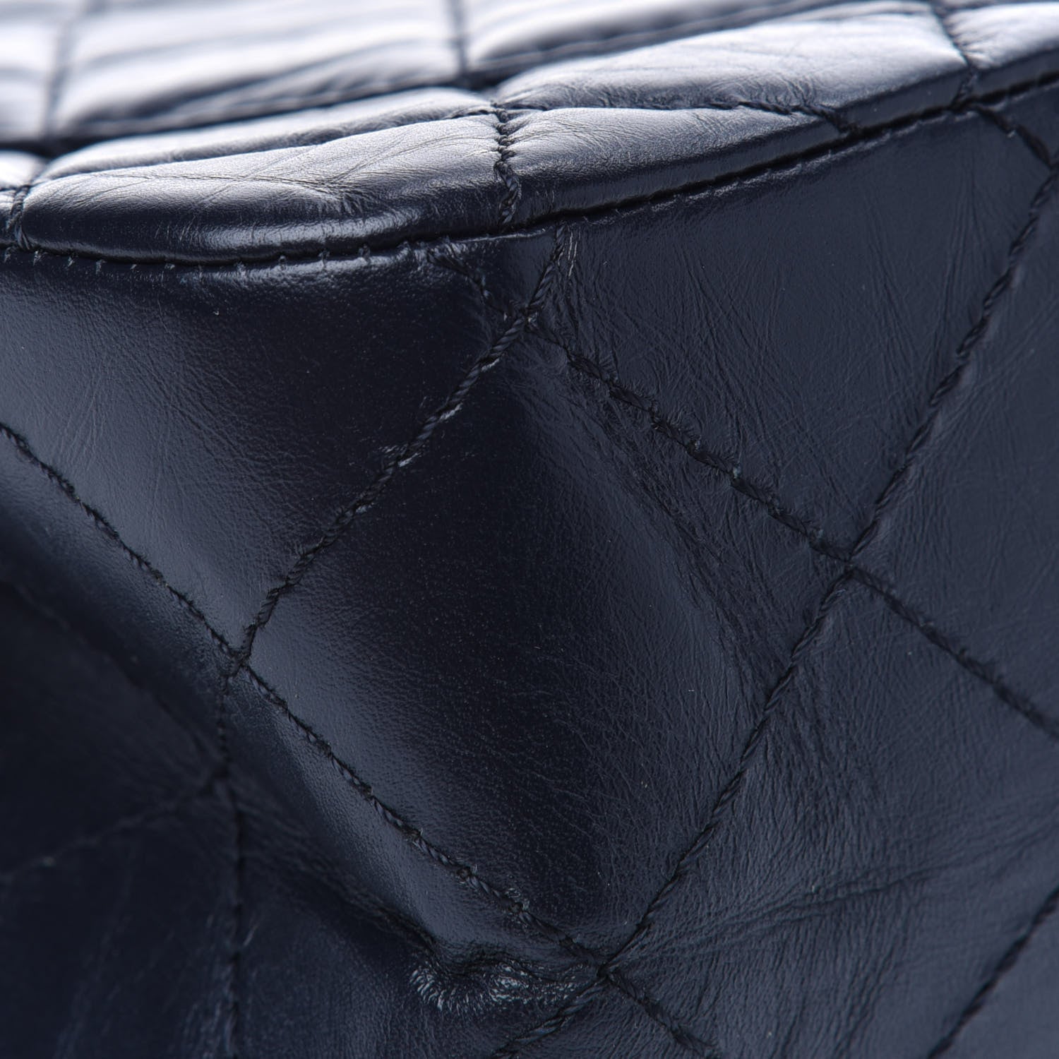 Chanel Aged Calfskin Quilted 2.55 Reissue 227 Flap Navy Blue 7 of 12