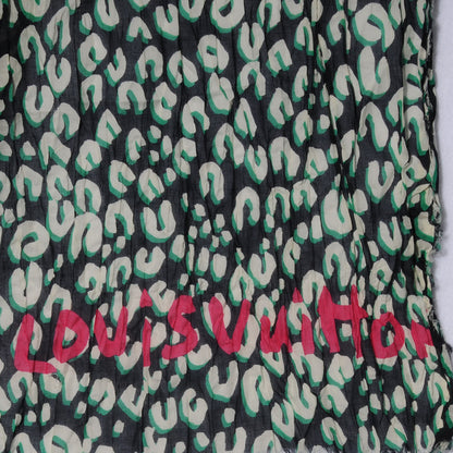 Louis Vuitton Cotton Leopard Pareo Blue Infini 5 of 7