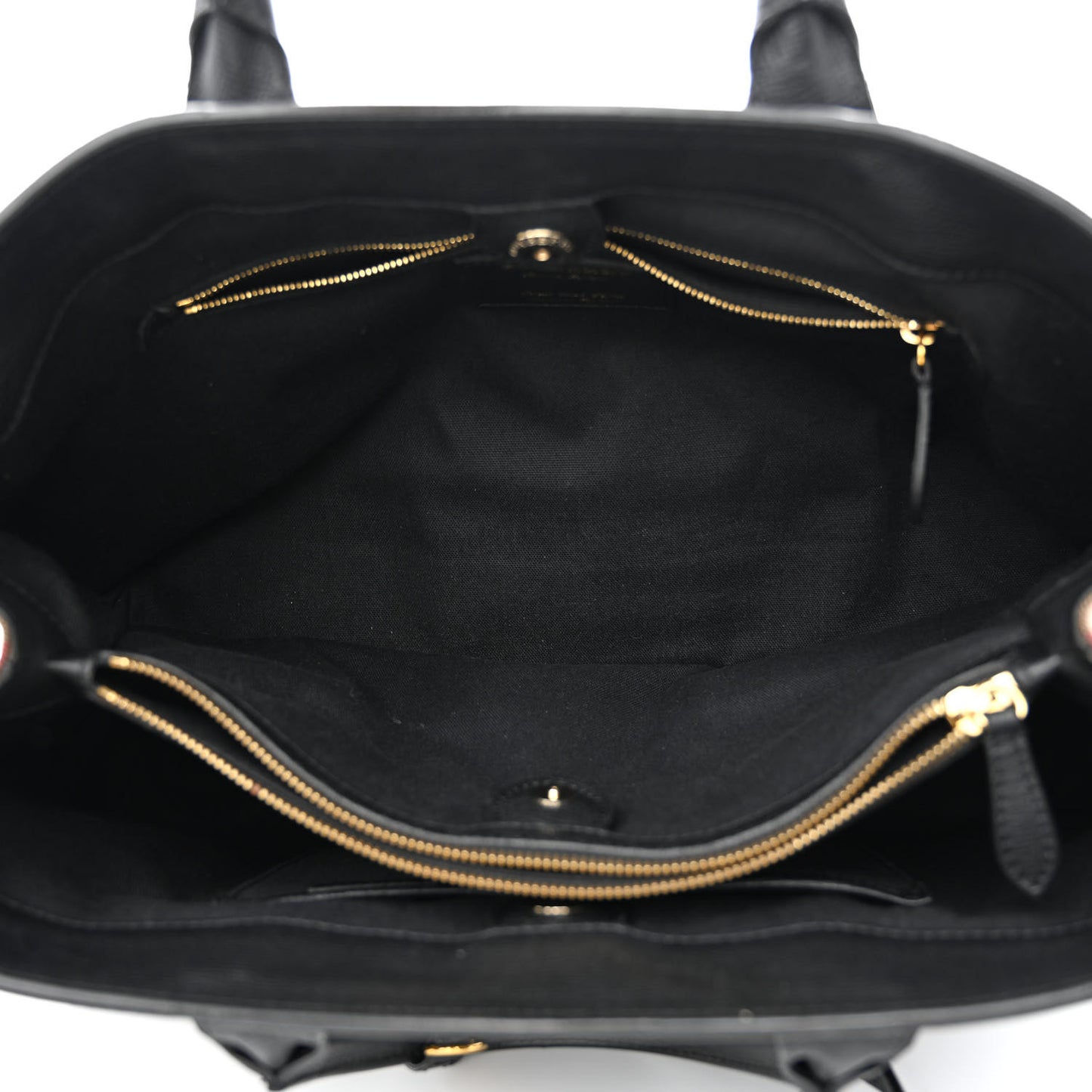 Grainy Calfskin House Check Large Banner Tote Black