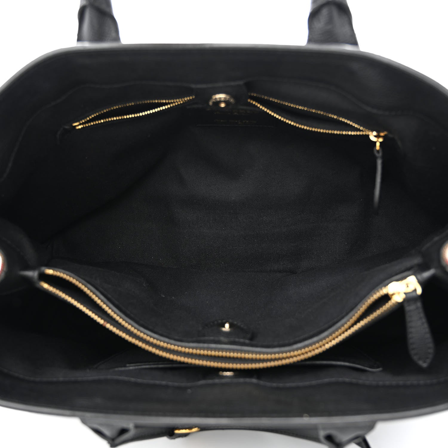 Burberry Grainy Calfskin House Check Large Banner Tote Black 5 of 21