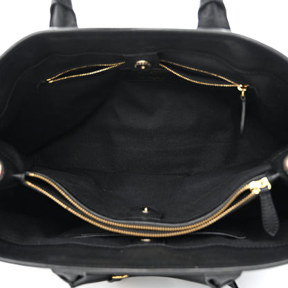 Burberry Grainy Calfskin House Check Large Banner Tote Black 5 of 21