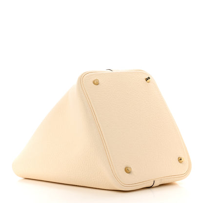 Hermes Taurillon Clemence Picotin Lock 22 MM Nata 4 of 9