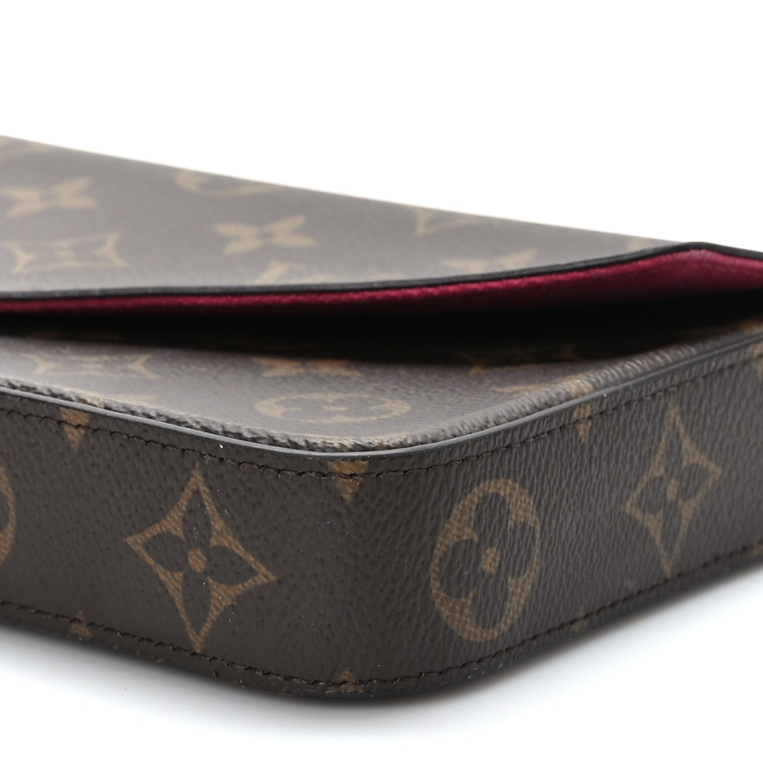 Louis Vuitton Monogram Pochette Felicie Chain Wallet Fuchsia 9 of 9
