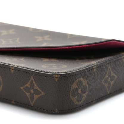 Louis Vuitton Monogram Pochette Felicie Chain Wallet Fuchsia 9 of 9