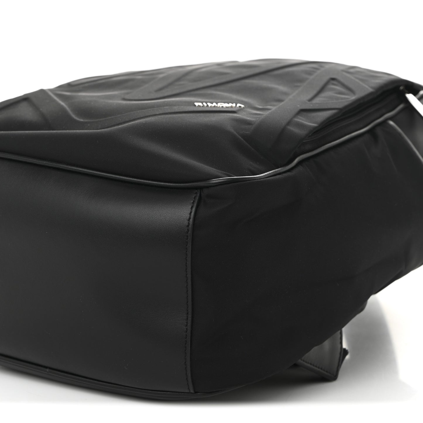 Nylon Calfskin Signature Backpack Black