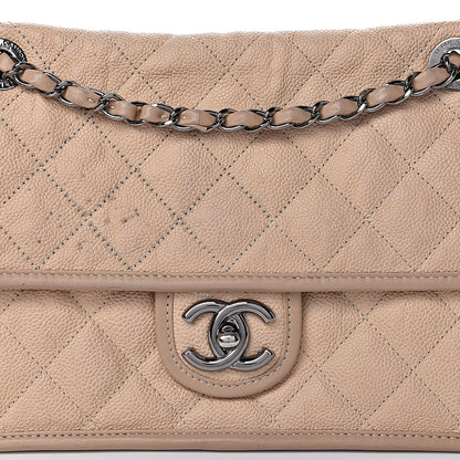 Chanel Caviar Quilted Medium French Riviera Flap Beige 14 of 15