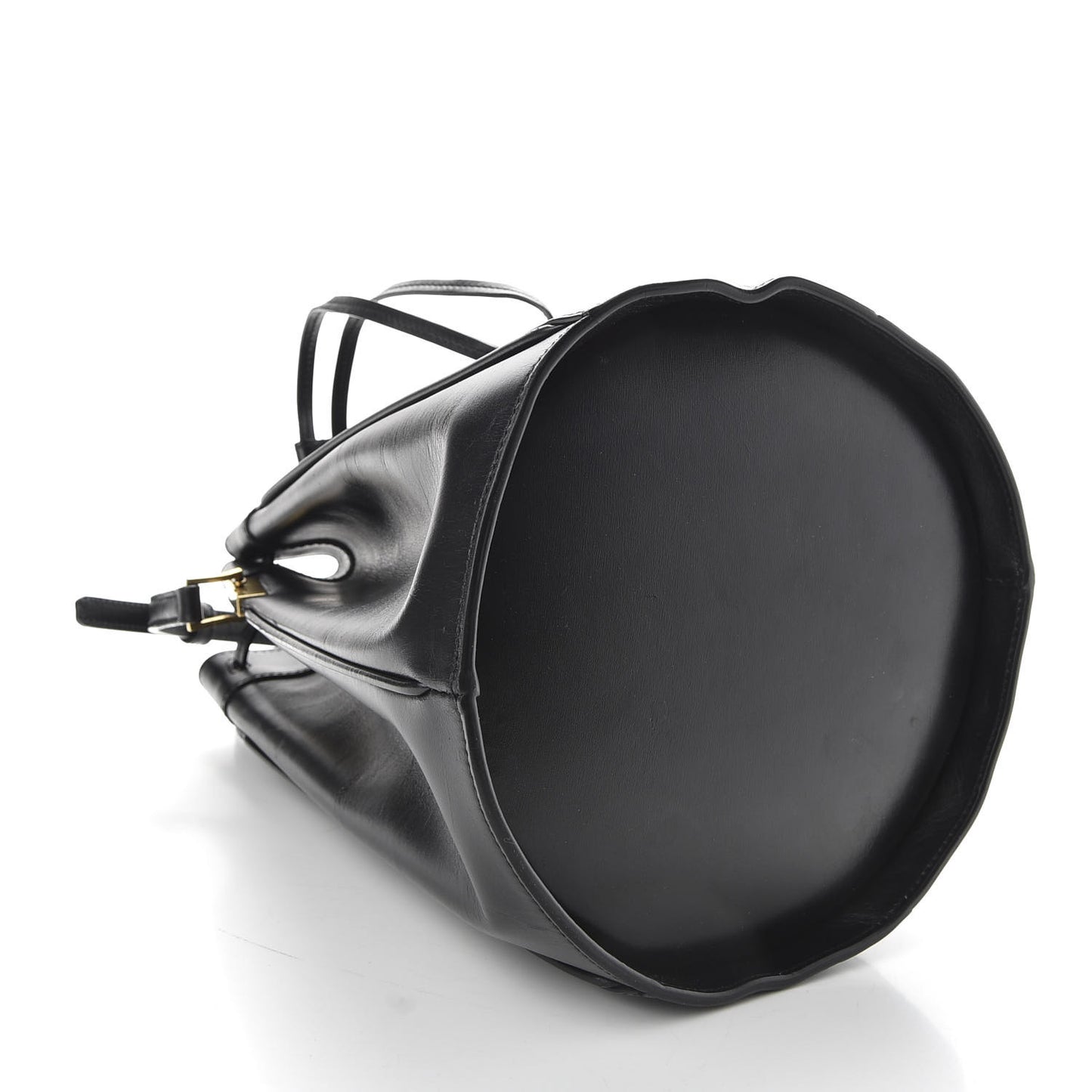 Smooth Calfskin Medium Talitha Bucket Bag Black