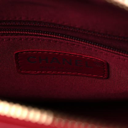 Chanel Metallic Aged Calfskin Quilted Medium Gabrielle Hobo Silver Navy Red 6 of 9