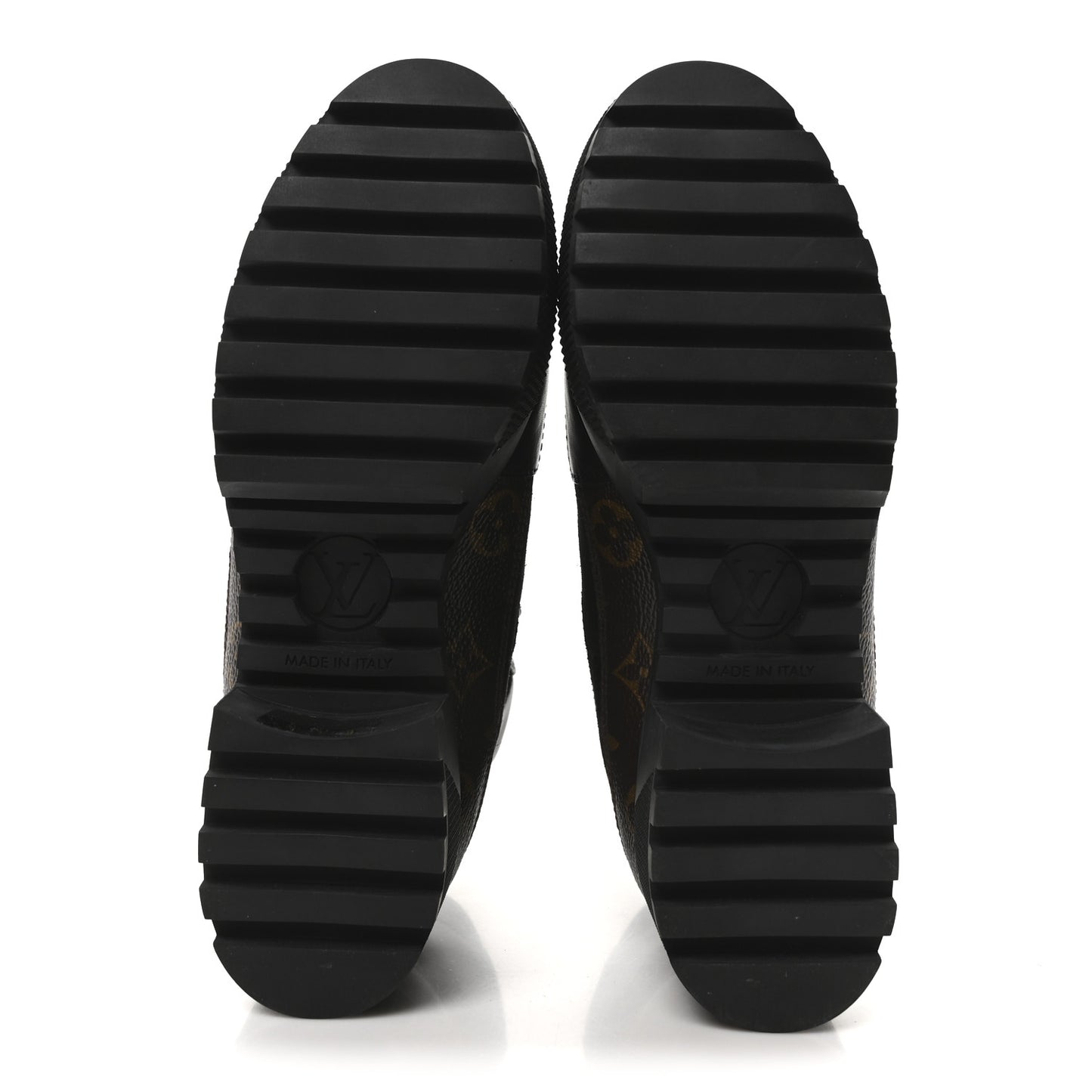 Suede Calfskin Monogram Laureate Platform Desert Boots 36 Black