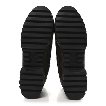Louis Vuitton Suede Calfskin Monogram Laureate Platform Desert Boots 36 Black 6 of 8