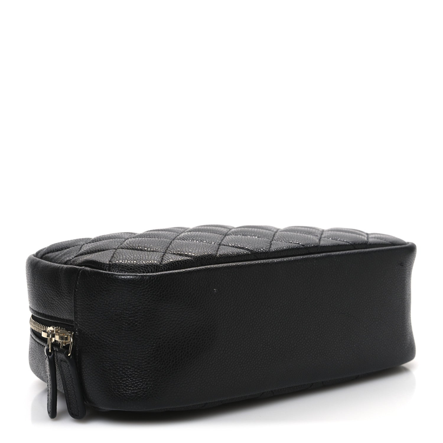 Chanel Caviar Quilted Medium Curvy Pouch Cosmetic Case Black 4 of 11