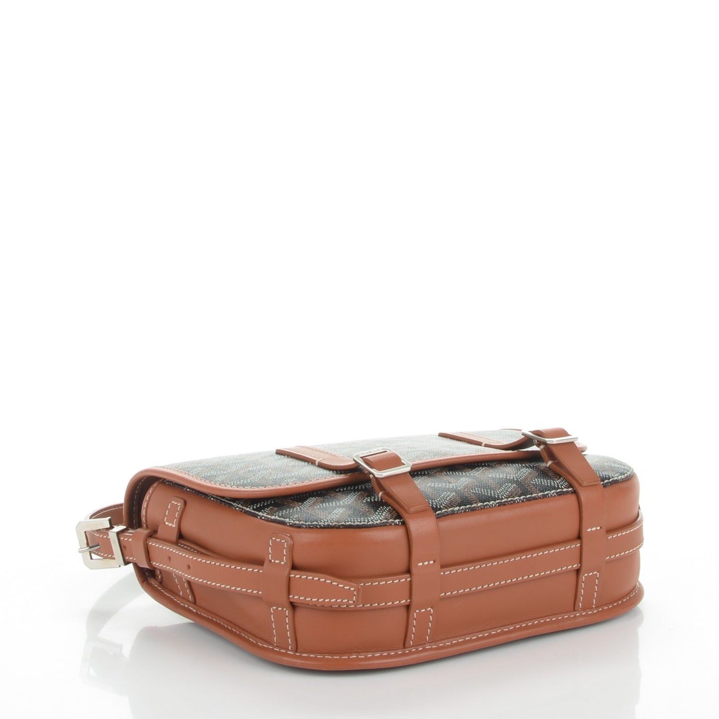 Goyardine Belvedere PM Messenger Bag Black Gold