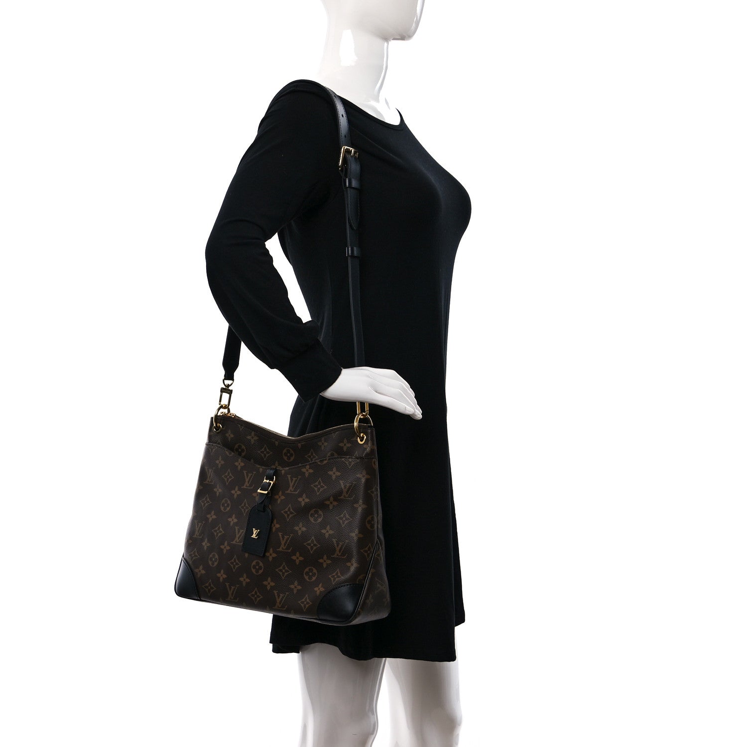 Louis Vuitton Monogram Odeon MM Black 3 of 7