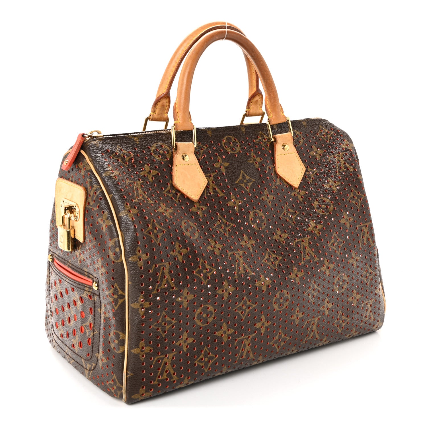 Louis Vuitton Monogram Perforated Speedy 30 Orange 4 of 17