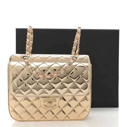 Chanel Mirror Calfskin Metallic Calfskin Quilted Hollywood Boulevard Backpack With Coin Purse Gold 12 of 12