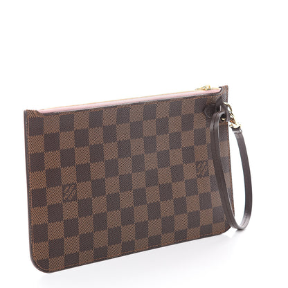 Louis Vuitton Damier Ebene Neverfull MM GM Pochette Rose Ballerine 2 of 6
