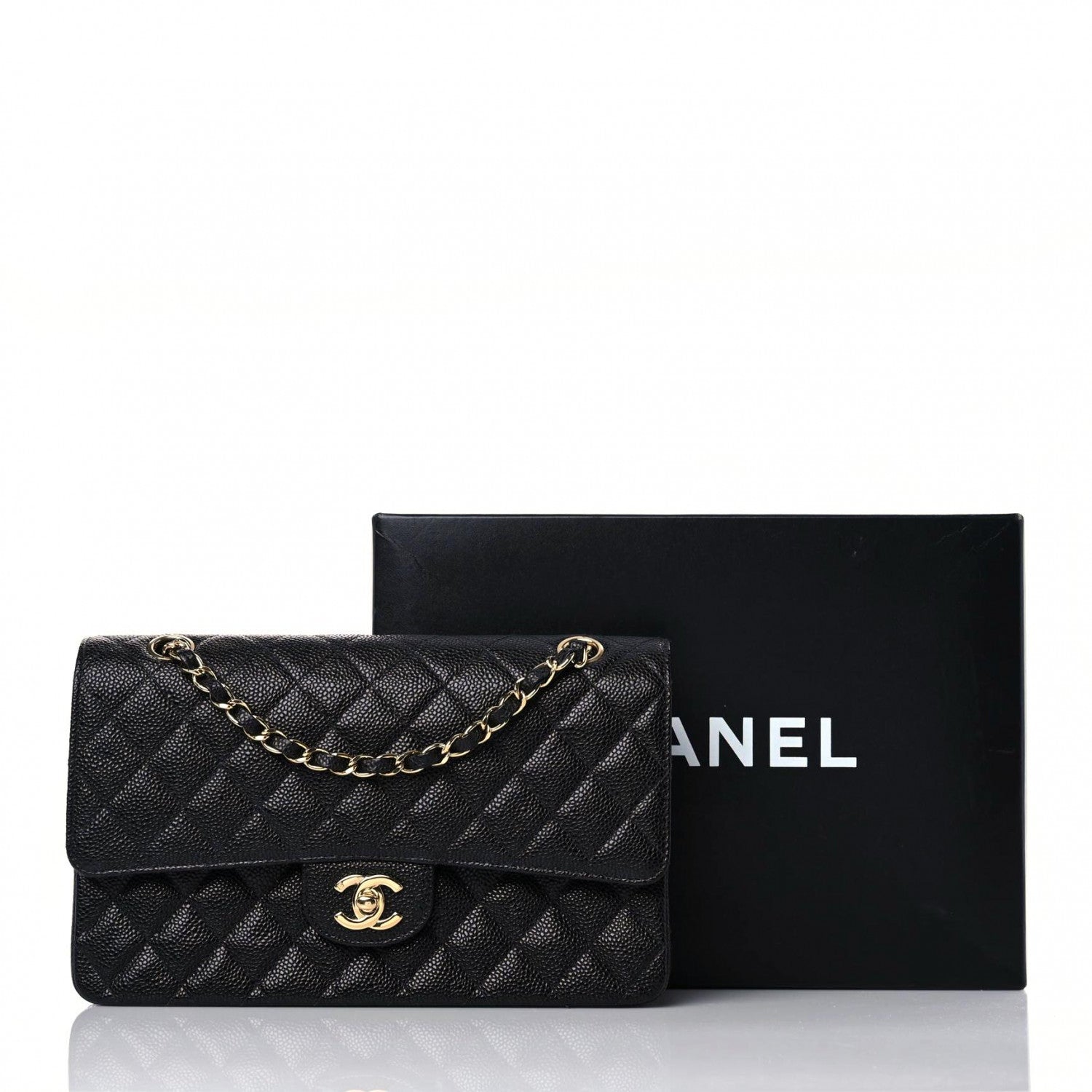 Chanel Caviar Quilted Medium Double Flap Black 14 of 14