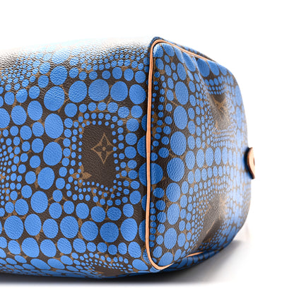 Louis Vuitton Monogram Kusama Town Speedy 30 Blue 9 of 9