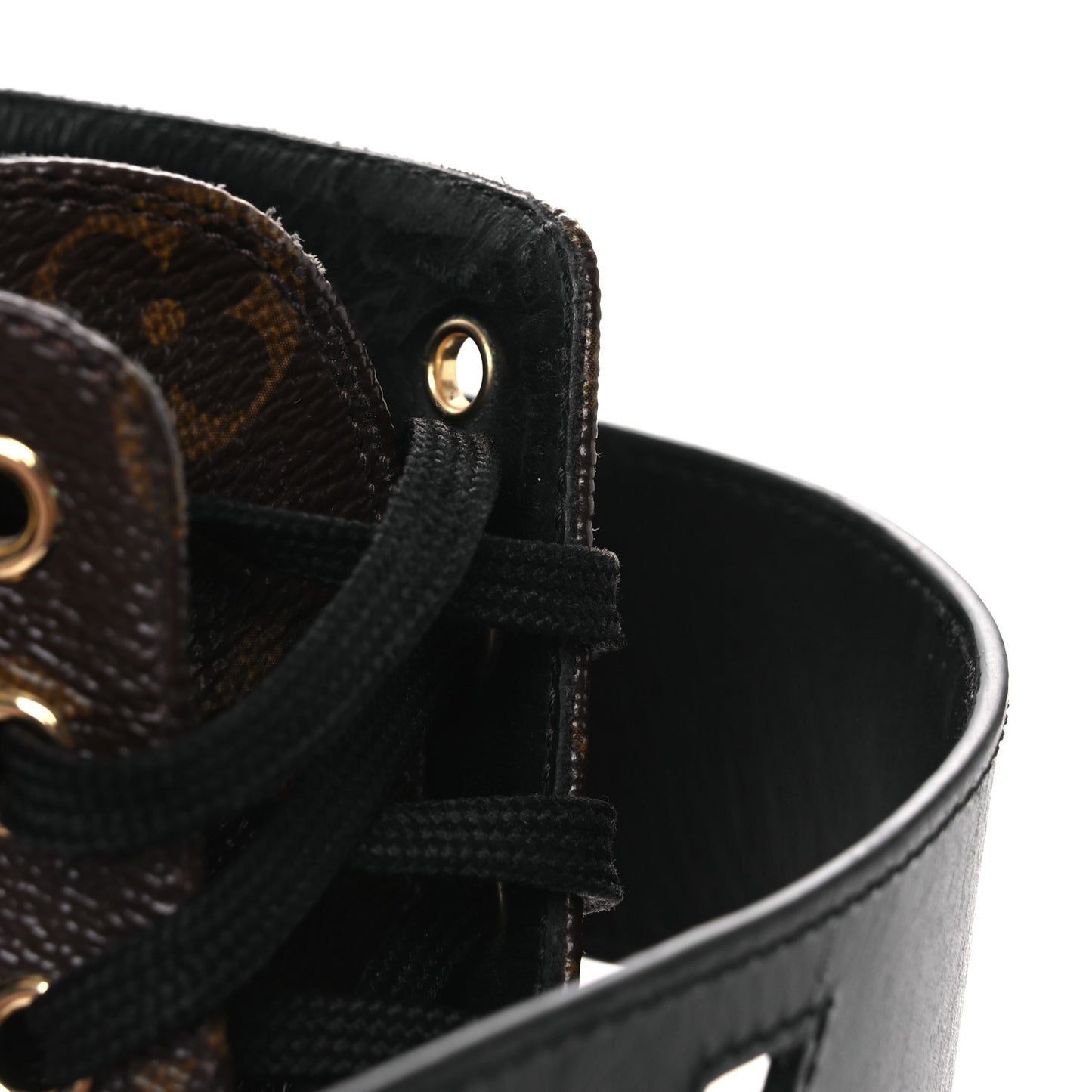 Calfskin Monogram Wonderland Flat Ranger Boots 36.5 Black