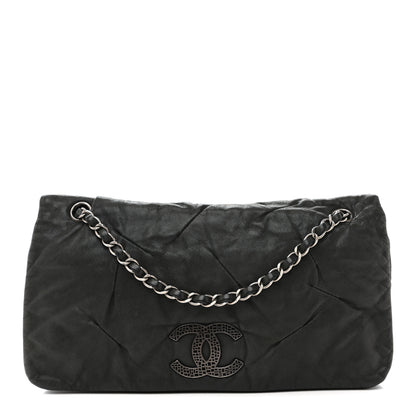 Chanel Iridescent Calfskin Glint Accordion Flap Black 1 of 13